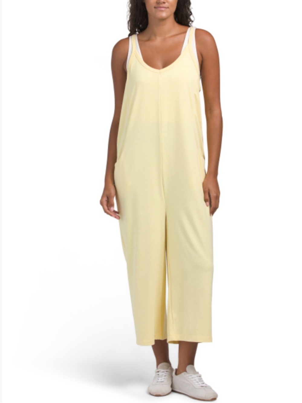 Sundry Harem Yellow Sleeveless Wide-Leg Jumpsuit NWT XL